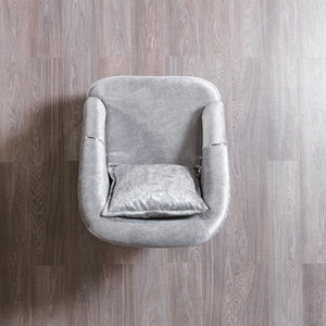 Santana Silver Velvet Chair