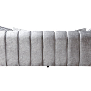 Santana Silver Velvet Sofa 89