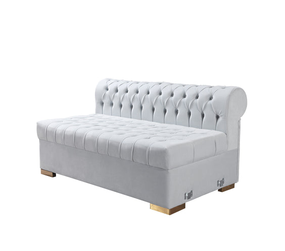 Lauren Pearl Velvet Double Chaise 136