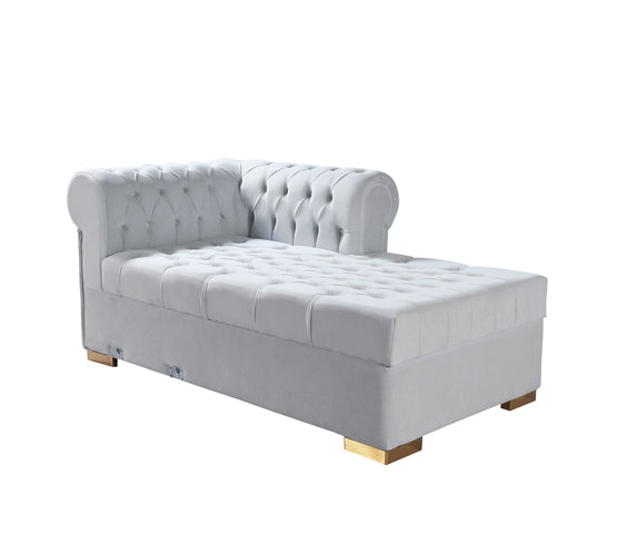 Lauren Pearl Velvet Double Chaise 136