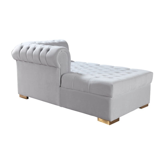 Lauren Pearl Velvet Double Chaise 136