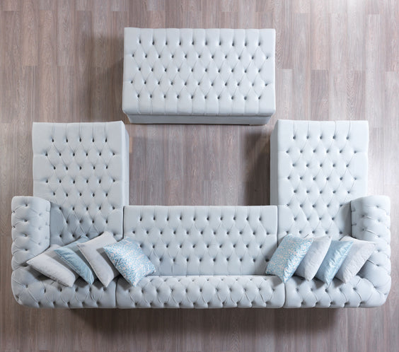 Lauren Pearl Velvet Double Chaise 136