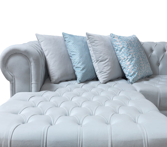 Lauren Pearl Velvet Double Chaise 136