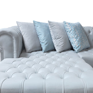 Lauren Pearl Velvet Double Chaise 136