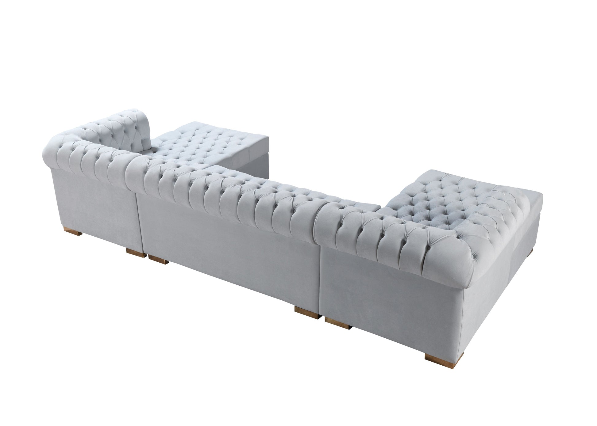 Lauren Pearl Velvet Double Chaise 136" Sectional