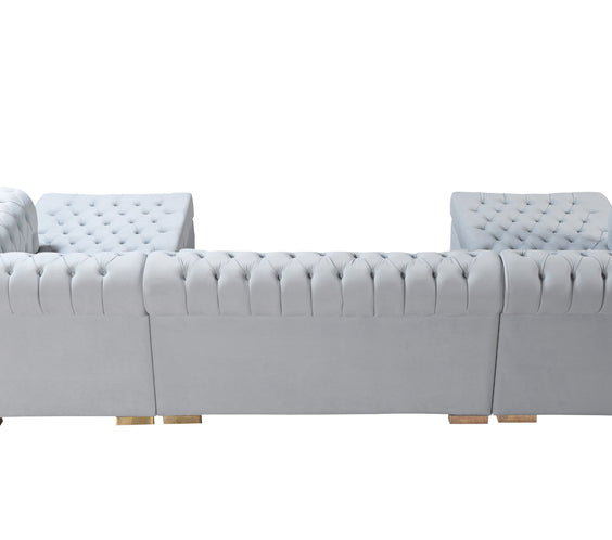 Lauren Pearl Velvet Double Chaise 136