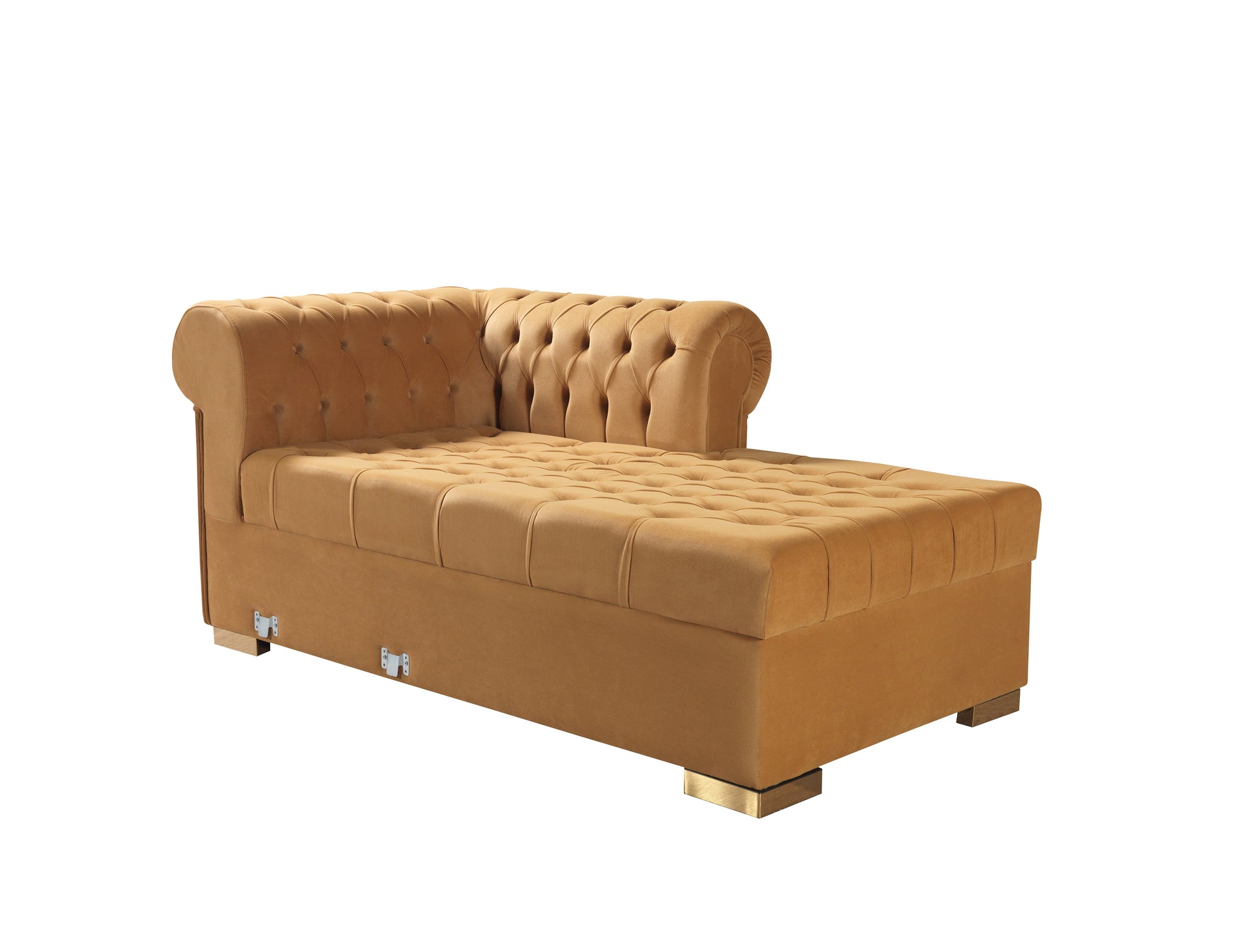 Lauren Mustard Velvet Double Chaise 136" Sectional