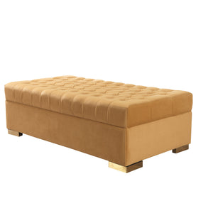 Lauren Mustard Velvet Double Chaise 136