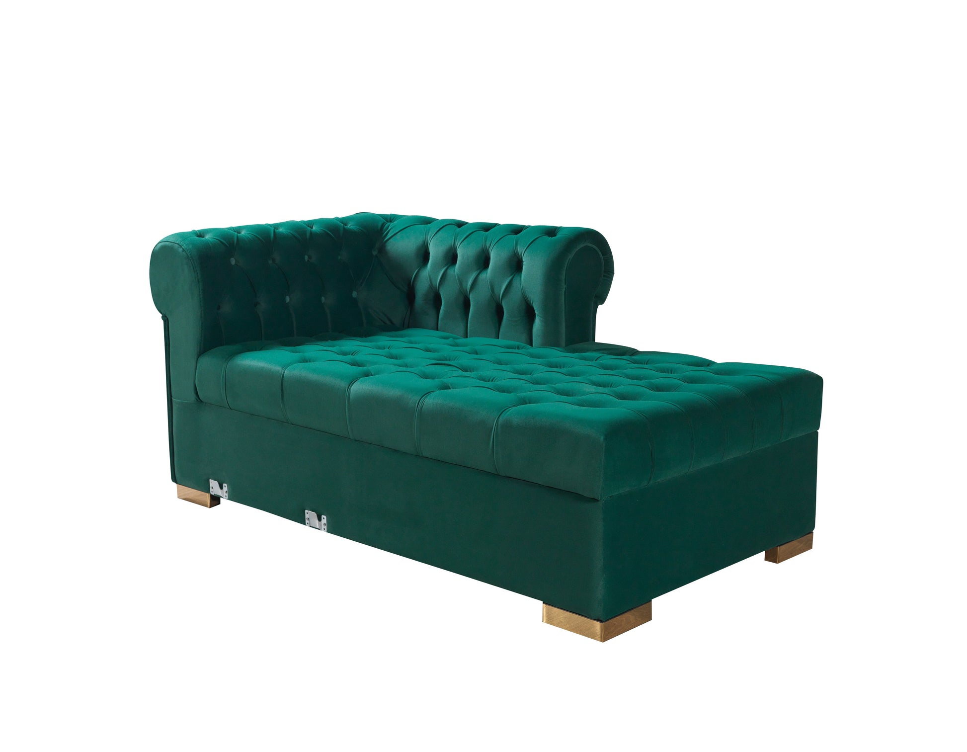 Lauren Green Velvet Double Chaise 136" Sectional