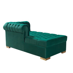 Lauren Green Velvet Double Chaise 136