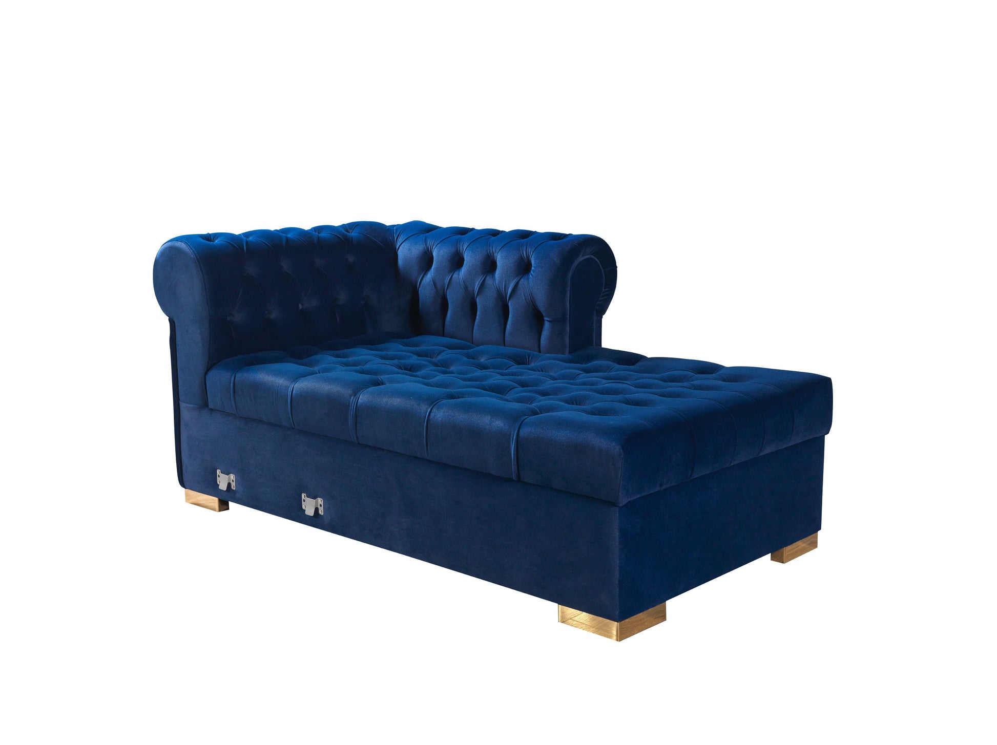 Lauren Navy Velvet Double Chaise 136" Sectional