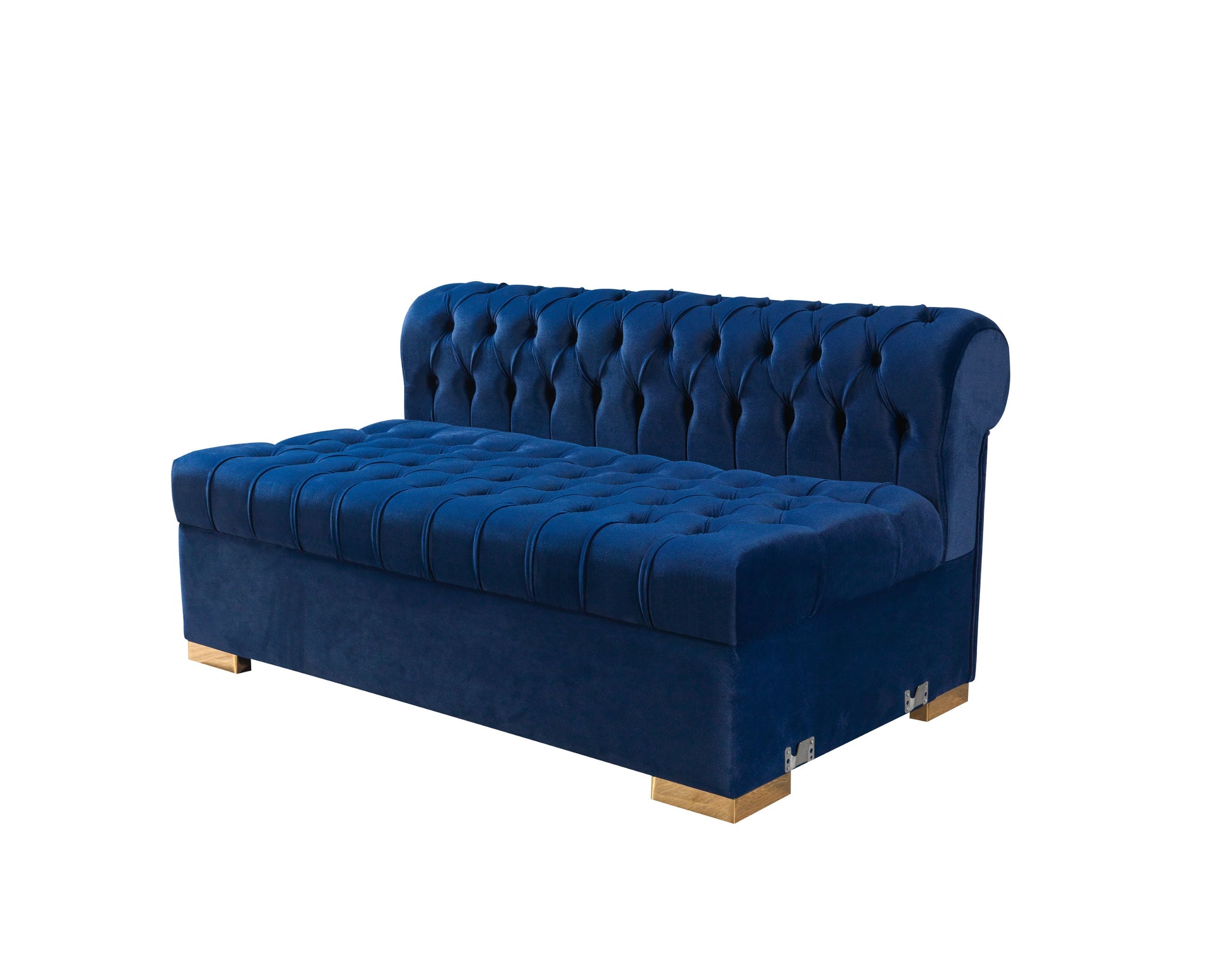 Lauren Navy Velvet Double Chaise 136" Sectional