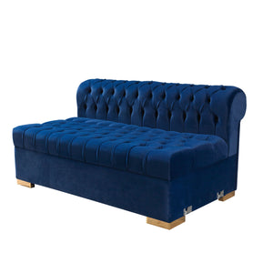 Lauren Navy Velvet Double Chaise 136