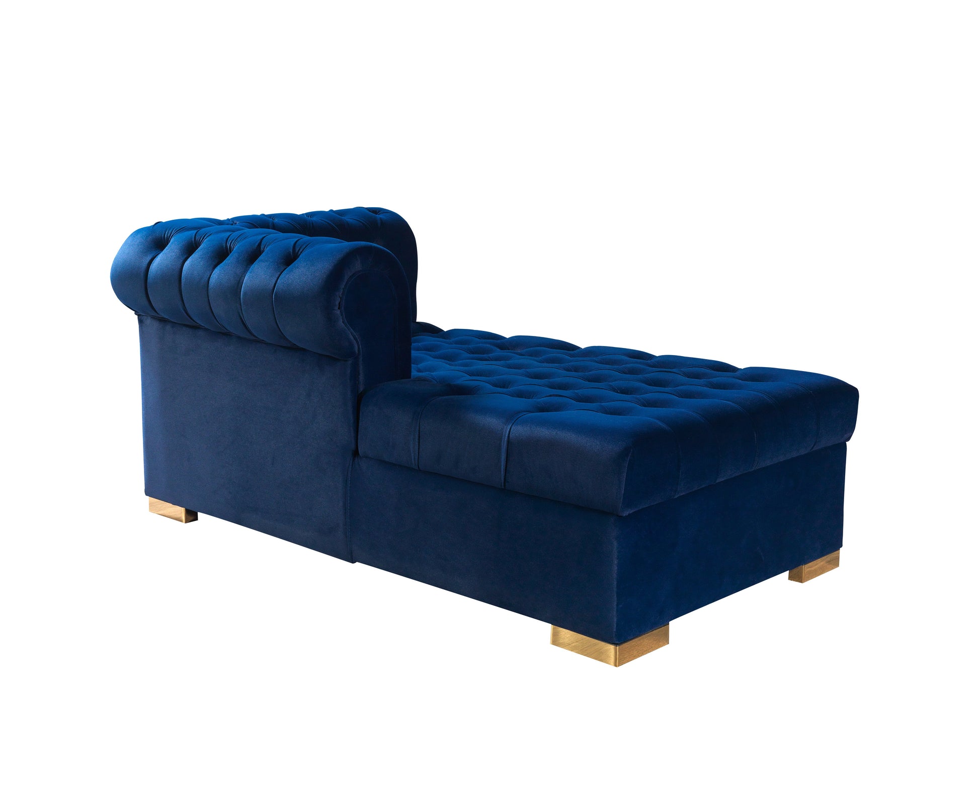 Lauren Navy Velvet Double Chaise 136" Sectional