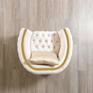 Fanci Ivory Velvet Chair