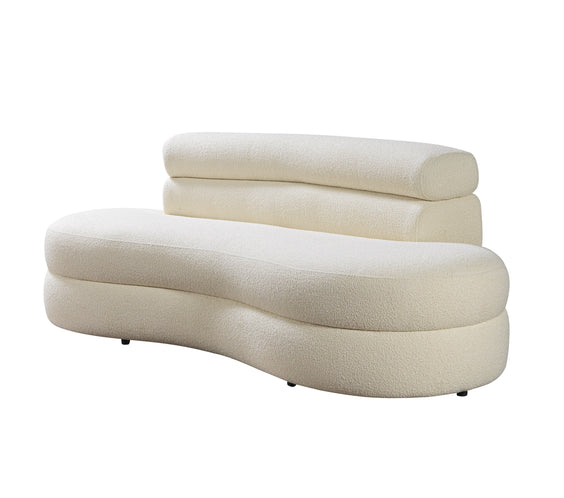 Larissa Ivory Boucle Loveseat
