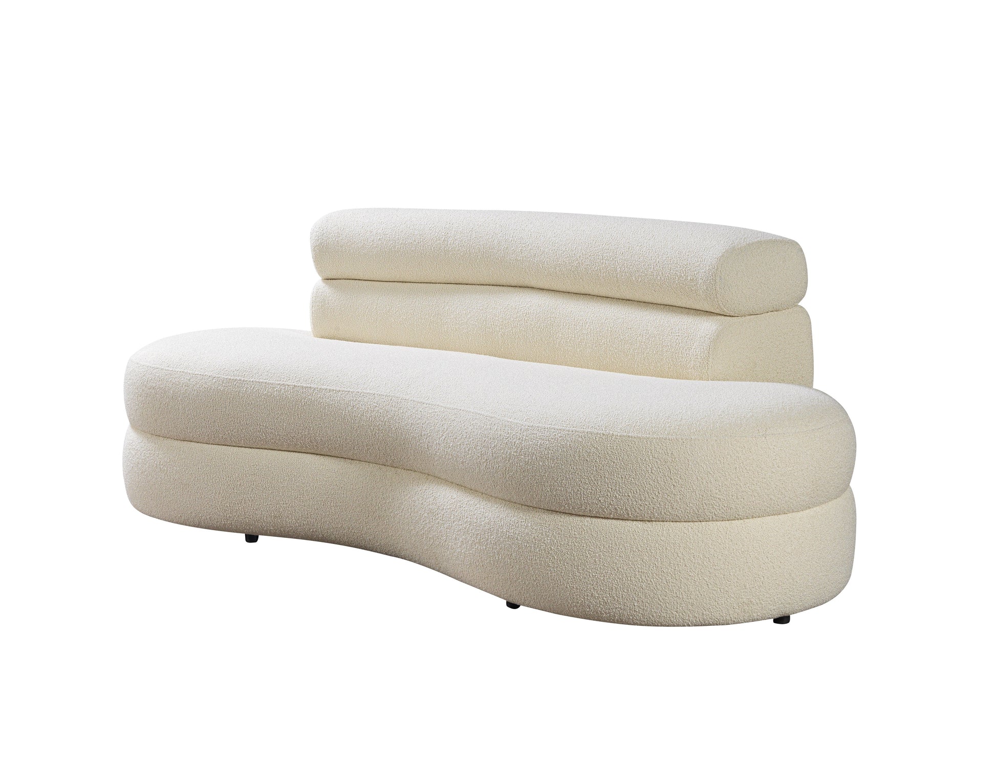 Larissa Ivory Boucle Loveseat