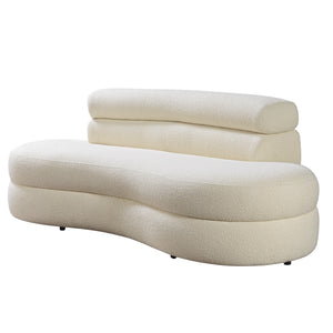 Larissa Ivory Boucle Loveseat