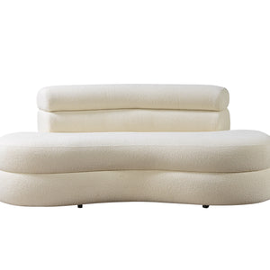 Larissa Ivory Boucle Loveseat