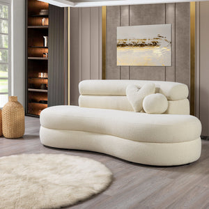 Larissa Ivory Boucle Loveseat