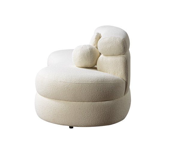 Larissa Ivory Boucle Loveseat