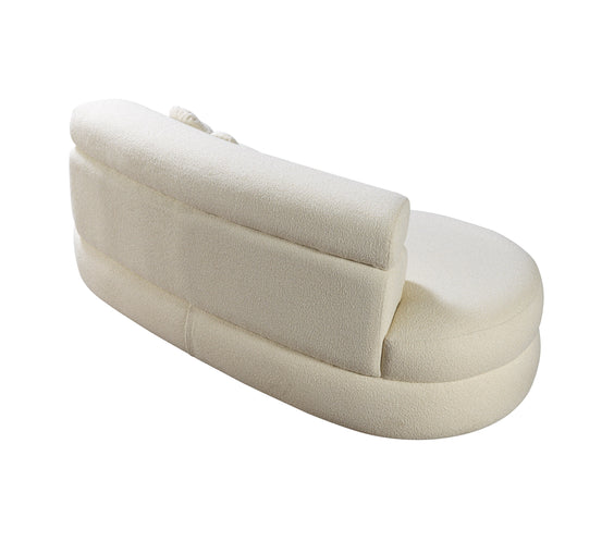 Larissa Ivory Boucle Loveseat