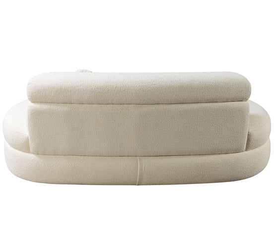 Larissa Ivory Boucle Loveseat