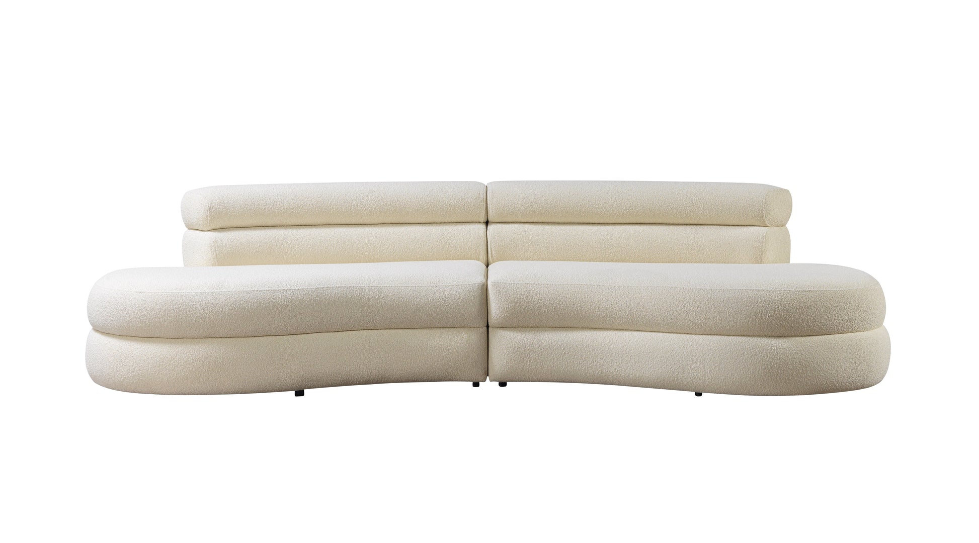 Larissa Ivory Boucle Curved 130" Sectional