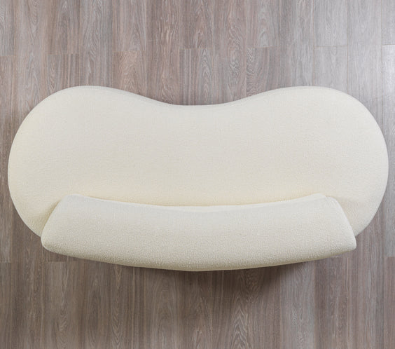 Larissa Ivory Boucle Loveseat