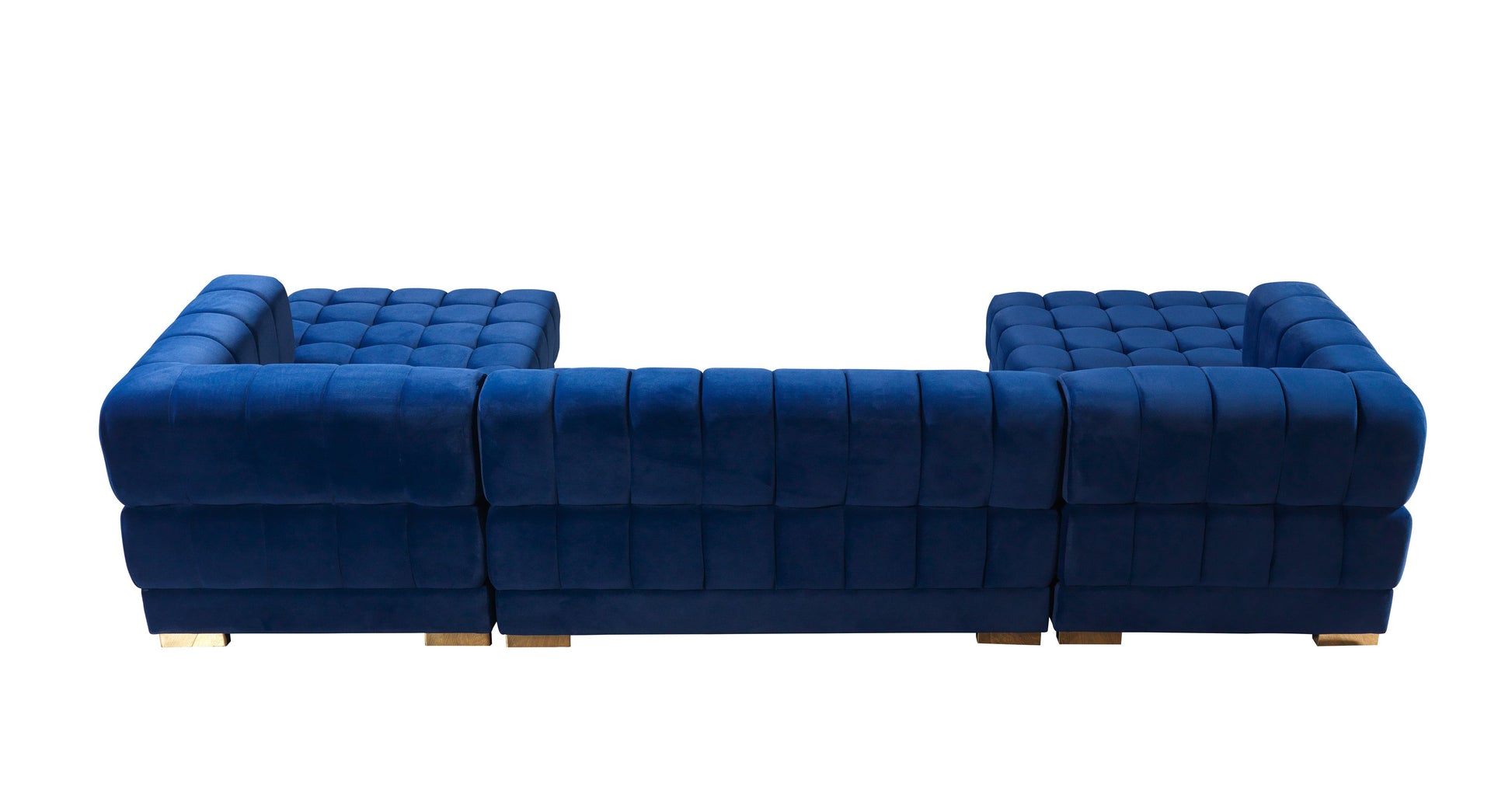 Ariana Blue Velvet Double Chaise 138" Sectional