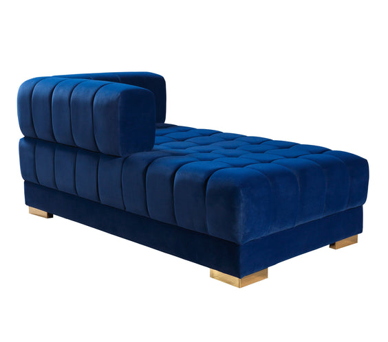Ariana Blue Velvet Double Chaise 138