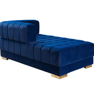 Ariana Blue Velvet Double Chaise 138