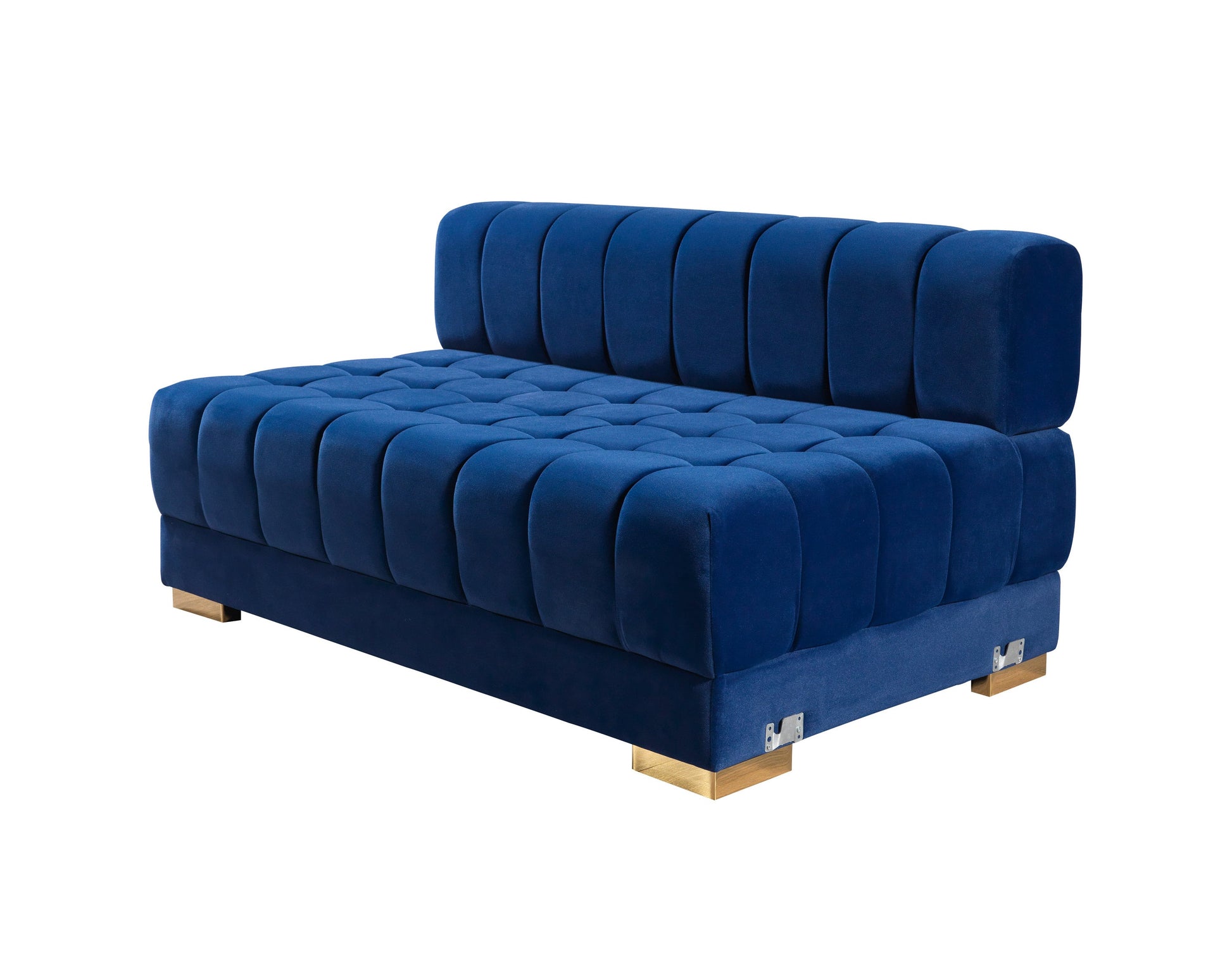 Ariana Blue Velvet Double Chaise 138" Sectional