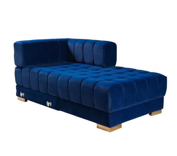 Ariana Blue Velvet Double Chaise 138
