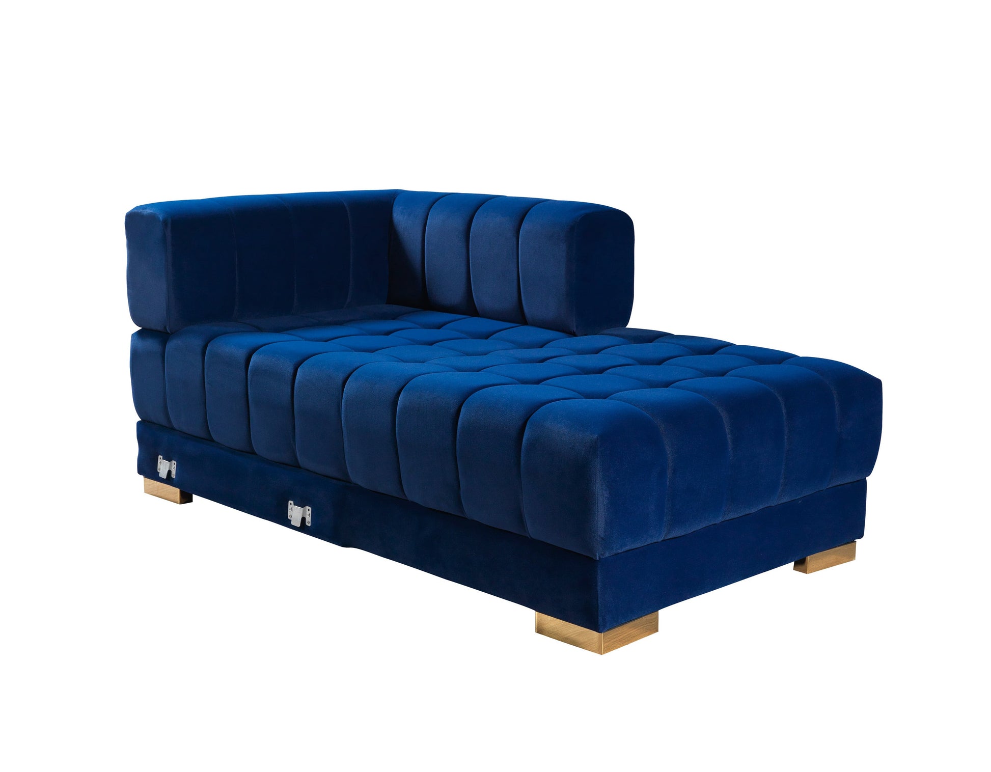 Ariana Blue Velvet Double Chaise 138" Sectional