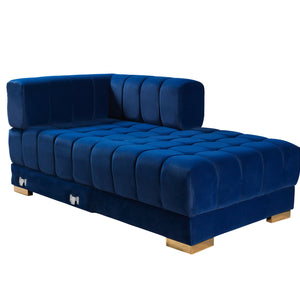 Ariana Blue Velvet Double Chaise 138