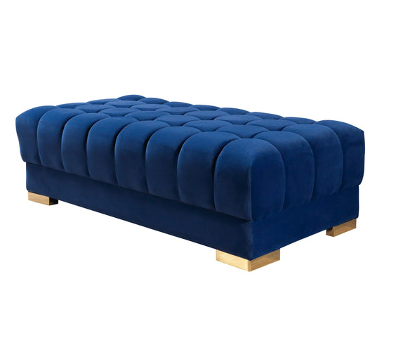 Ariana Blue Velvet Double Chaise 138