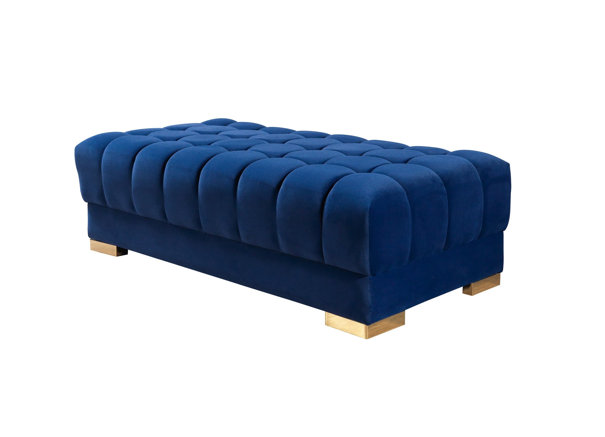 Ariana Blue Velvet Double Chaise 138" Sectional