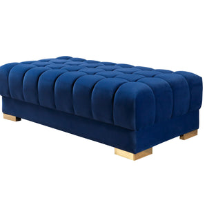 Ariana Blue Velvet Double Chaise 138