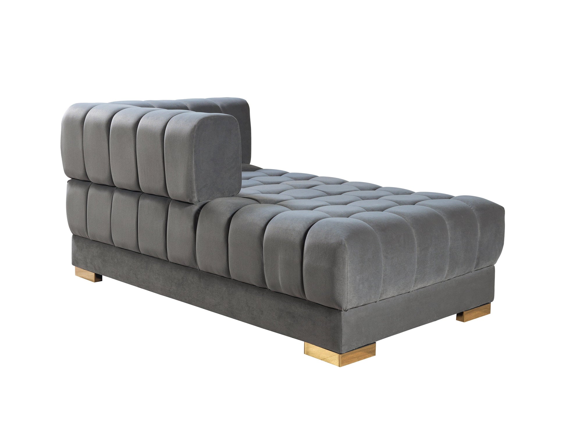 Ariana Gray Velvet Double Chaise 138" Sectional