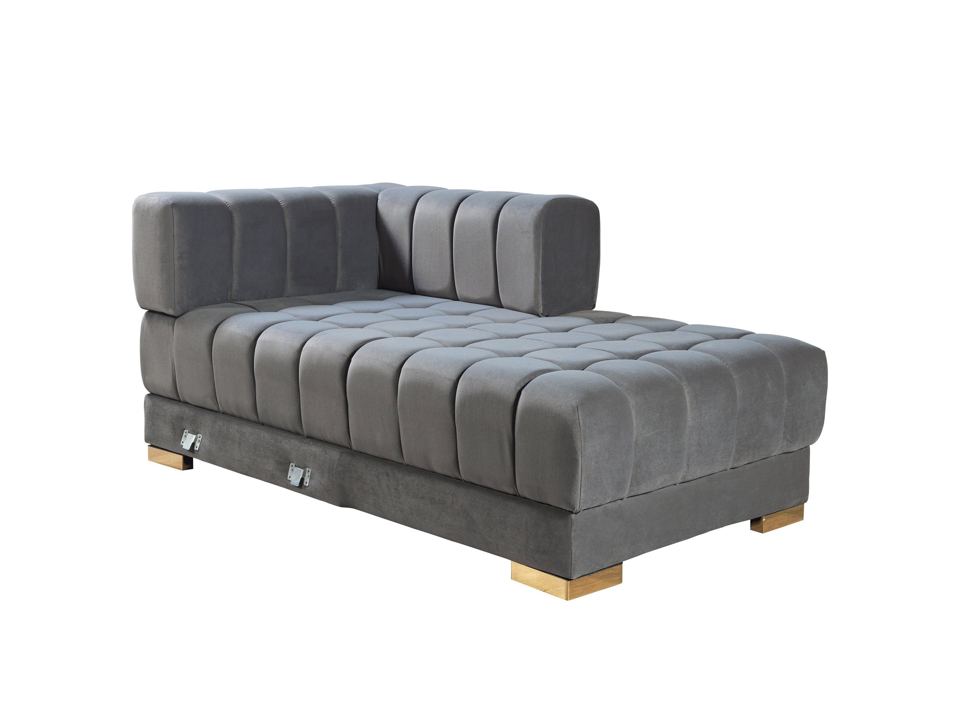 Ariana Gray Velvet Double Chaise 138" Sectional