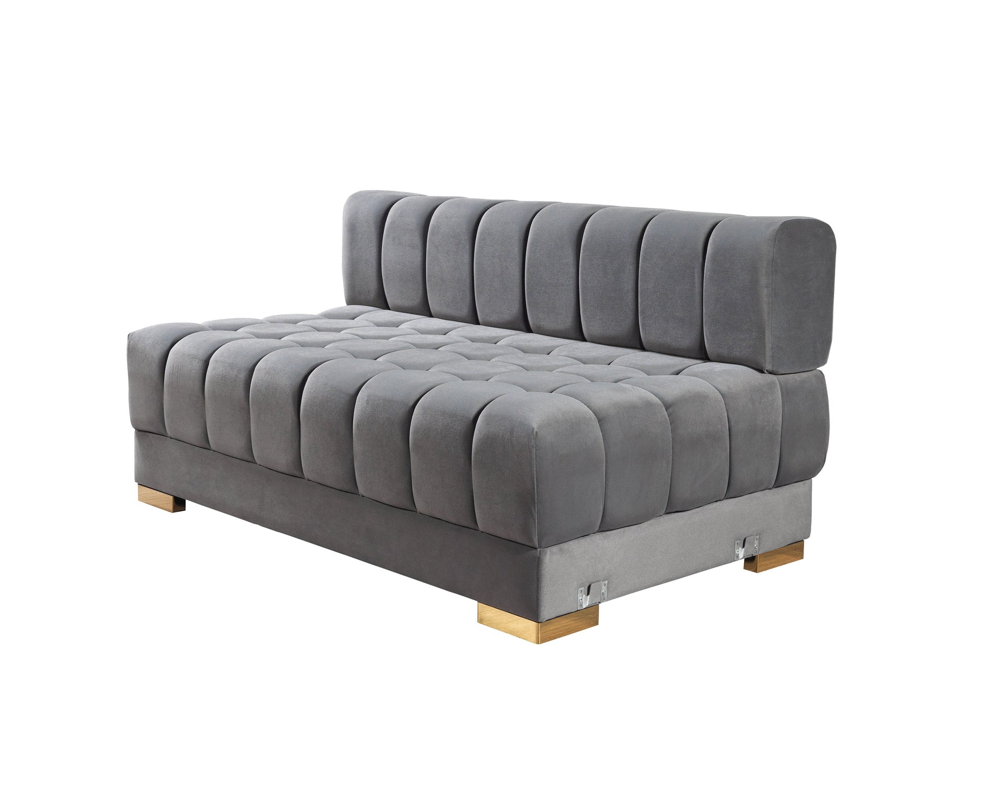 Ariana Gray Velvet Double Chaise 138" Sectional