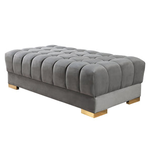 Ariana Gray Velvet Double Chaise 138