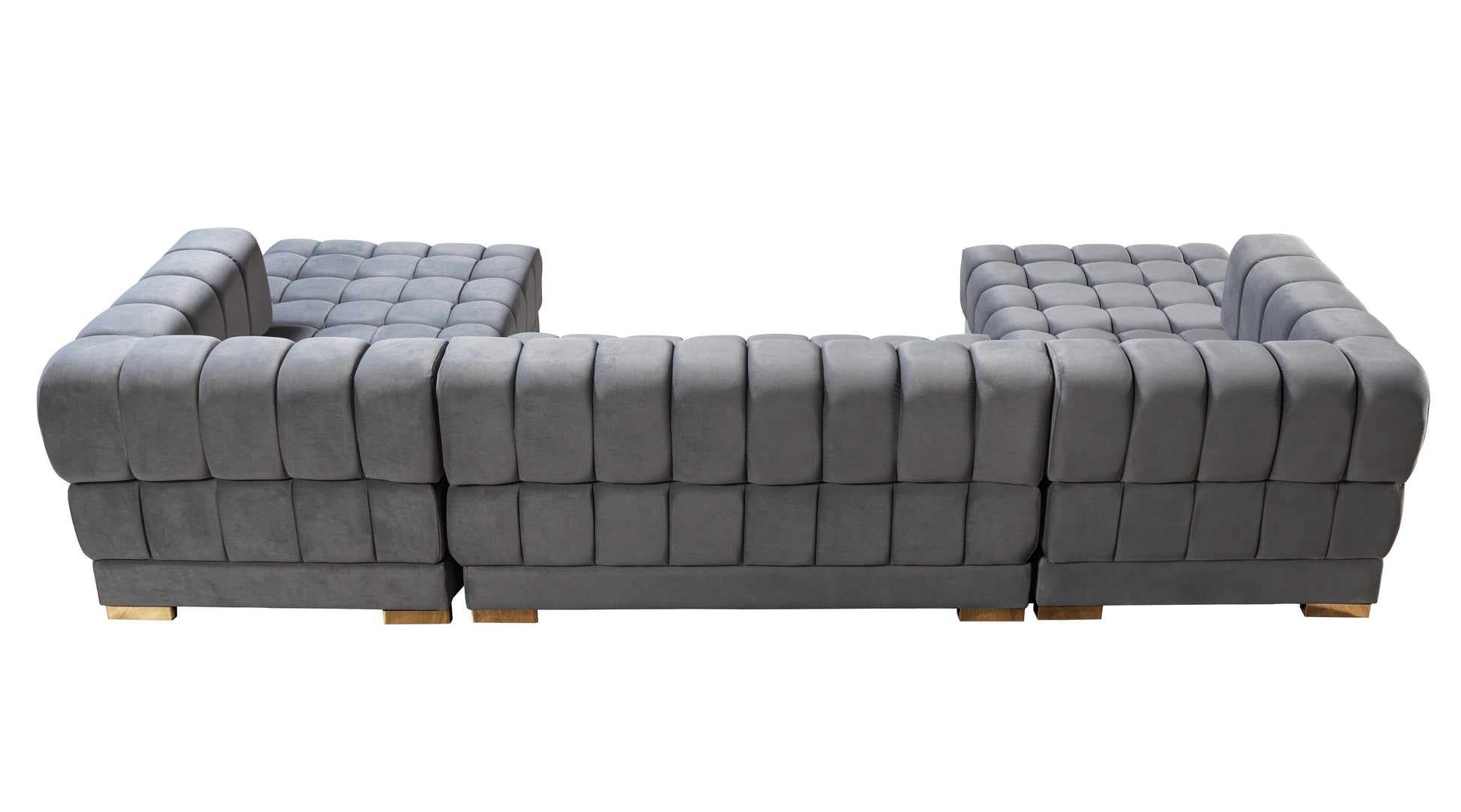 Ariana Gray Velvet Double Chaise 138" Sectional