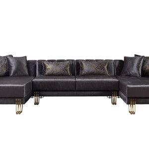 Santana Smoke Velvet Double Chaise 138