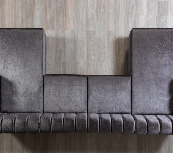 Santana Smoke Velvet Double Chaise 138