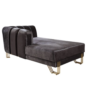 Santana Smoke Velvet Double Chaise 138