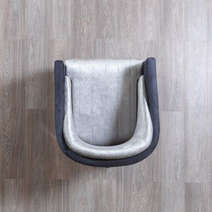 Leina Silver-Gray  Velvet Chair