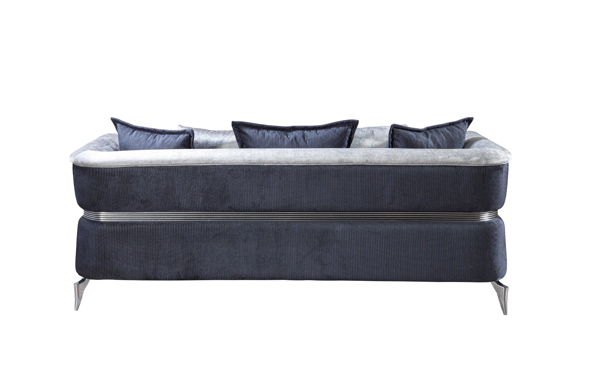 Leina Silver-Gray  Velvet Sofa  & Loveseat