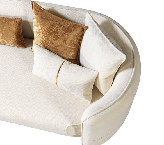 Helena Ivory Velvet Sofa 94